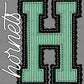 Hornets Faux Embroidery Green Black Sports Mascot Ready to Press Transfer DTF Transfer Sublimation Transfer