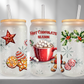 Christmas Hot Chocolate Season UV Transfer 16oz Libby Glass Can Wrap Ready to Apply