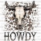 Howdy Cow Skull Print Ready to Press Transfer