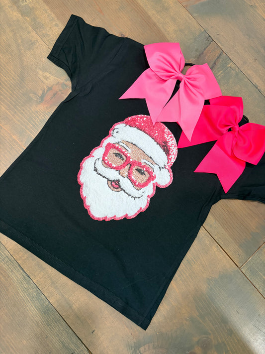 Santa Pink Glasses Trucker Hat Christmas T Shirt, Long Sleeve, Sweatshirt