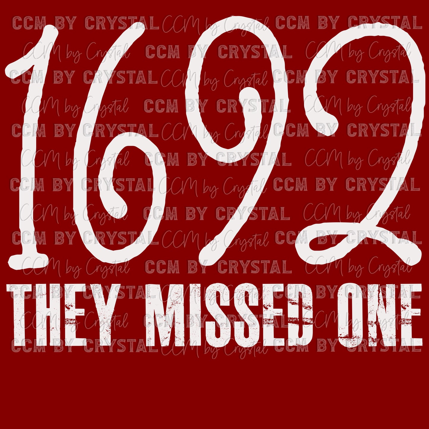 1692 They Missed One Salem Witch Trials Fall Halloween PNG Digital File ONLY