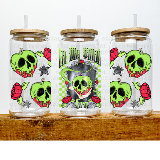 Halloween UV DTF Transfer 16oz Libby Glass Can Wrap Ready to Apply