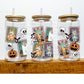 Halloween UV DTF Transfer 16oz Libby Glass Can Wrap Ready to Apply