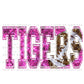 Tigers Football Pink Out Faux Sequins Mascot Ready to Press Transfer