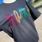 Rainbow Mama Bling Adult SHORT SLEEVE Black T-Shirt