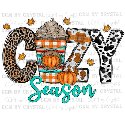Cozy Season Fall Pumpkins  Ready to Press Transfer