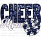Cheer Mom Faux Embroidery Faux Sequins Ready to Press Transfer