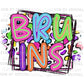 Bruins Colorful Leopard Cheetah Mascot Ready to Press Transfer