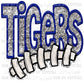 Tigers Football Laces Faux Sequins Faux Embroidery Green PNG Digital File ONLY