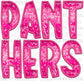 Panthers Pink Faux Sequins Faux Embroidery Ready to Press Transfer