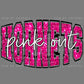 Hornets Pink Out Mascot Faux Sequins  Ready to Press Transfer