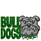 Bulldogs Mascot Faux Sequins Faux Embroidery Ready to Press Transfer