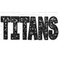 Titans Black Mascot Faux Sequins Faux Embroidery PNG Digital File ONLY