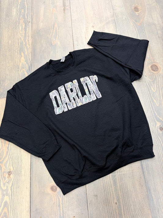 Distressed Camo Darlin' Gilden Sweatshirt