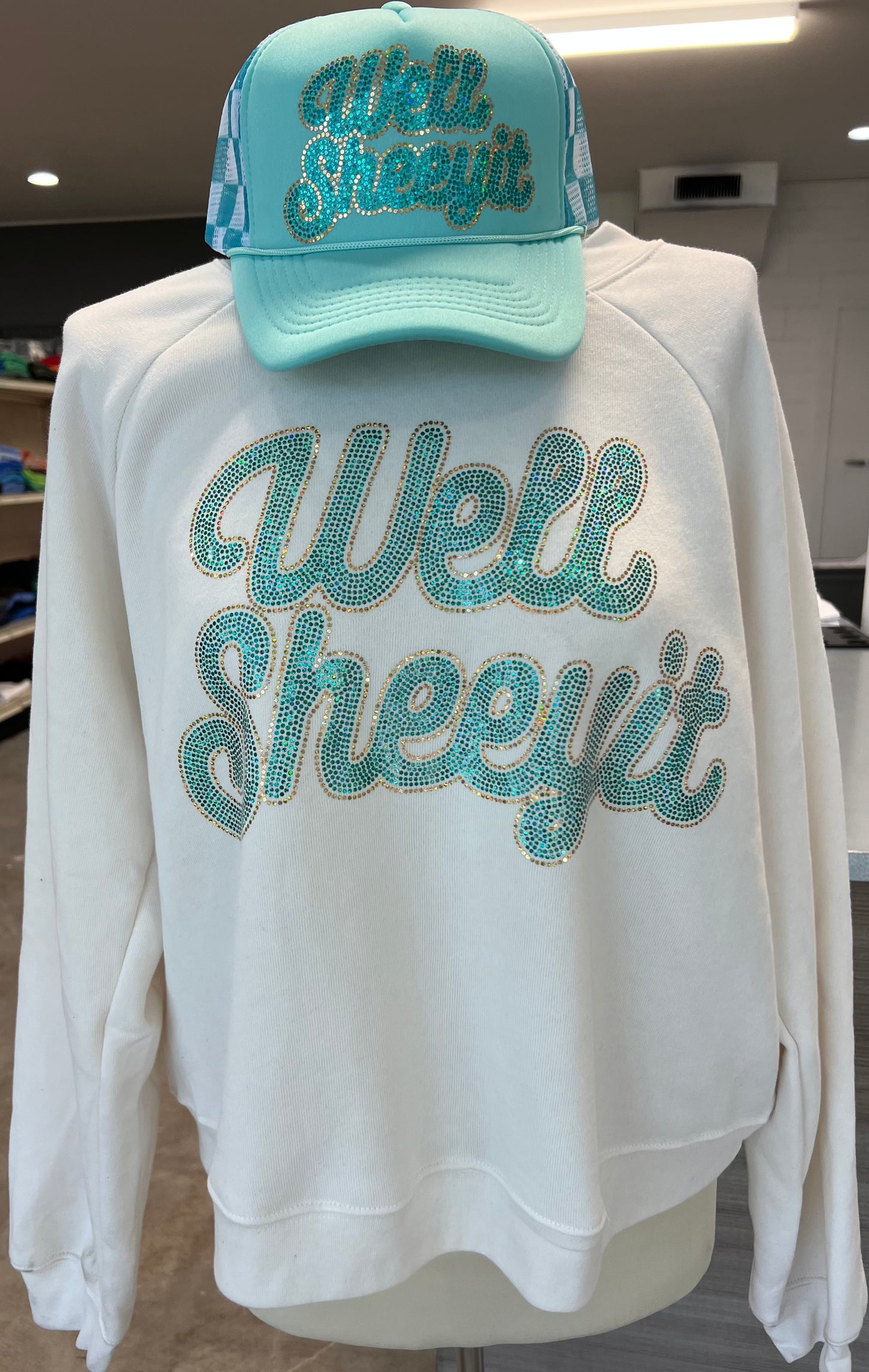 Well Sheeyit Spangle T Shirt, Long Sleeve, Sweatshirt