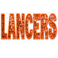 Lancers Orange Mascot Faux Sequins Faux Embroidery PNG Digital File ONLY