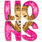 Lions pink Mascot Faux Sequins Faux Embroidery Mascot Ready to Press Transfer