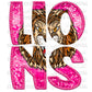 Lions pink Mascot Faux Sequins Faux Embroidery Mascot Ready to Press Transfer