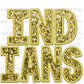 Indians Gold Mascot Faux Sequins Faux Embroidery Mascot Ready to Press Transfer