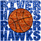 River Hawks Basketball Mascot Faux Sequins Faux Embroidery PNG Digital File ONLY