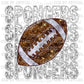 Spongers Football Faux Embroidery Faux Sequins Ready To Press Transfer