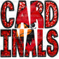 Cardinals Faux Embroidery Faux Sequins Ready To Press Transfer