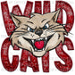 Wildcats Faux Embroidery Faux Sequins Ready To Press Transfer
