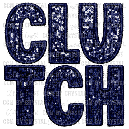 Clutch Faux Embroidery Faux Sequins Ready To Press Transfer