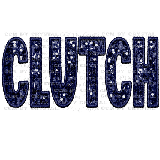 Clutch Faux Embroidery Faux Sequins Ready To Press Transfer