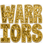 Warriors Mascot Gold Faux Embroidery Faux Sequins Ready To Press Transfer