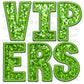 Vipers Mascot Green Faux Embroidery Faux Sequins Ready To Press Transfer