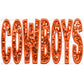 Cowboys Orange Mascot Faux Embroidery Faux Sequins Ready To Press Transfer