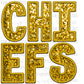 Chiefs Gold Mascot Faux Sequins Faux Embroidery PNG Digital File ONLY