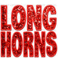 Longhorns Red Faux Sequins Faux Embroidery PNG Digital File ONLY