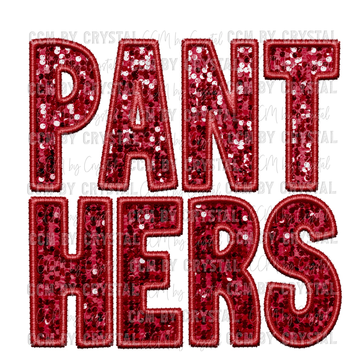 Panthers Faux Sequins Faux Embroidery PNG Digital File ONLY