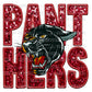 Panthers Faux Sequins Faux Embroidery PNG Digital File ONLY