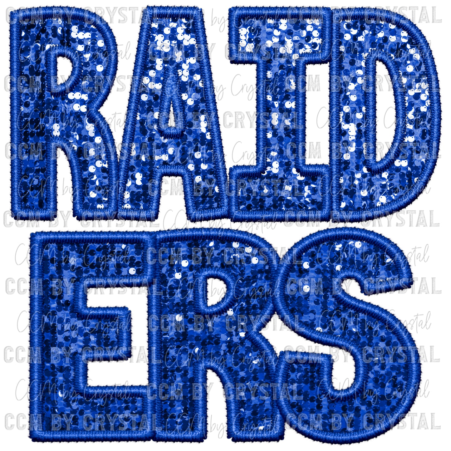 Raiders Faux Sequins Faux Embroidery PNG Digital File ONLY