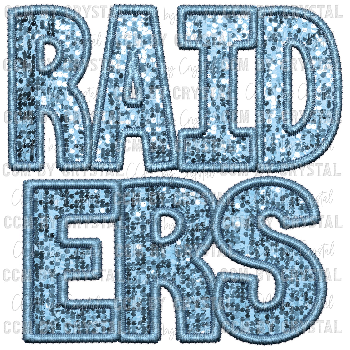 Raiders Faux Sequins Faux Embroidery PNG Digital File ONLY