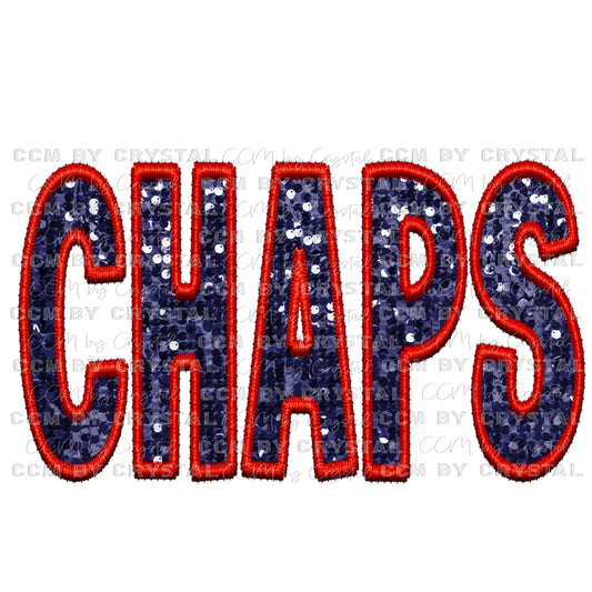 Chaps Faux Sequins Faux Embroidery PNG Digital File ONLY