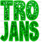 Trojans Faux Sequins Faux Embroidery PNG Digital File ONLY
