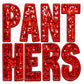 Panthers Red Faux Sequins Faux Embroidery PNG Digital File ONLY