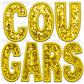 Cougars Mascot Faux Embroidery Faux Sequins PNG Digital File ONLY