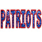 Patriot Mascot Faux Embroidery Faux Sequins Ready To Press Transfer