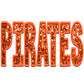 Pirates Mascot Faux Embroidery Faux Sequins Ready To Press Transfer