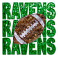 Ravens Football Mascot Faux Embroidery Faux Sequins Ready To Press Transfer