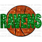 Ravens Basketball Mascot Faux Embroidery Faux Sequins Ready To Press Transfer
