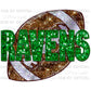 Ravens Football Mascot Faux Embroidery Faux Sequins PNG Digital File ONLY