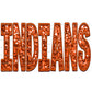 Indians Mascot Orange Faux Embroidery Faux Sequins PNG Digital File ONLY