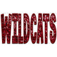 Wildcats Faux Embroidery Faux Sequins Ready To Press Transfer