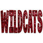 Wildcats Faux Embroidery Faux Sequins PNG Digital File ONLY